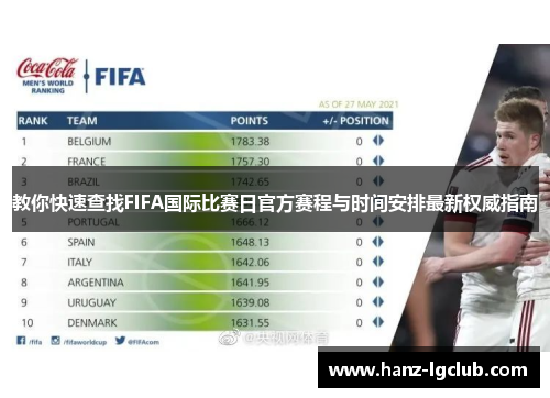 教你快速查找FIFA国际比赛日官方赛程与时间安排最新权威指南